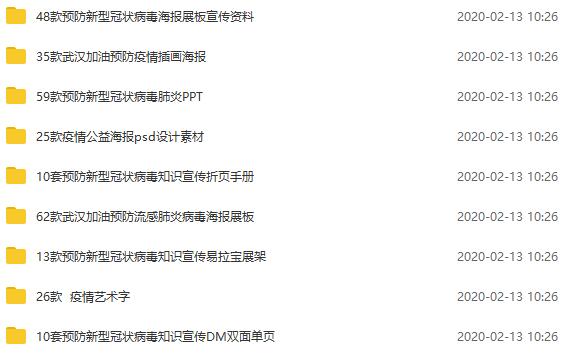 大量新肺炎疫情宣传PSD文件