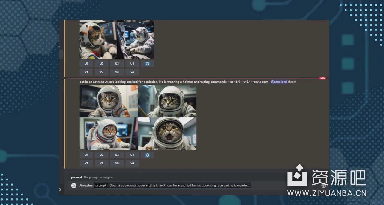 Midjourney AI 绘画艺术生成的大师级写作提示指南教程，中英字幕（8 节课）