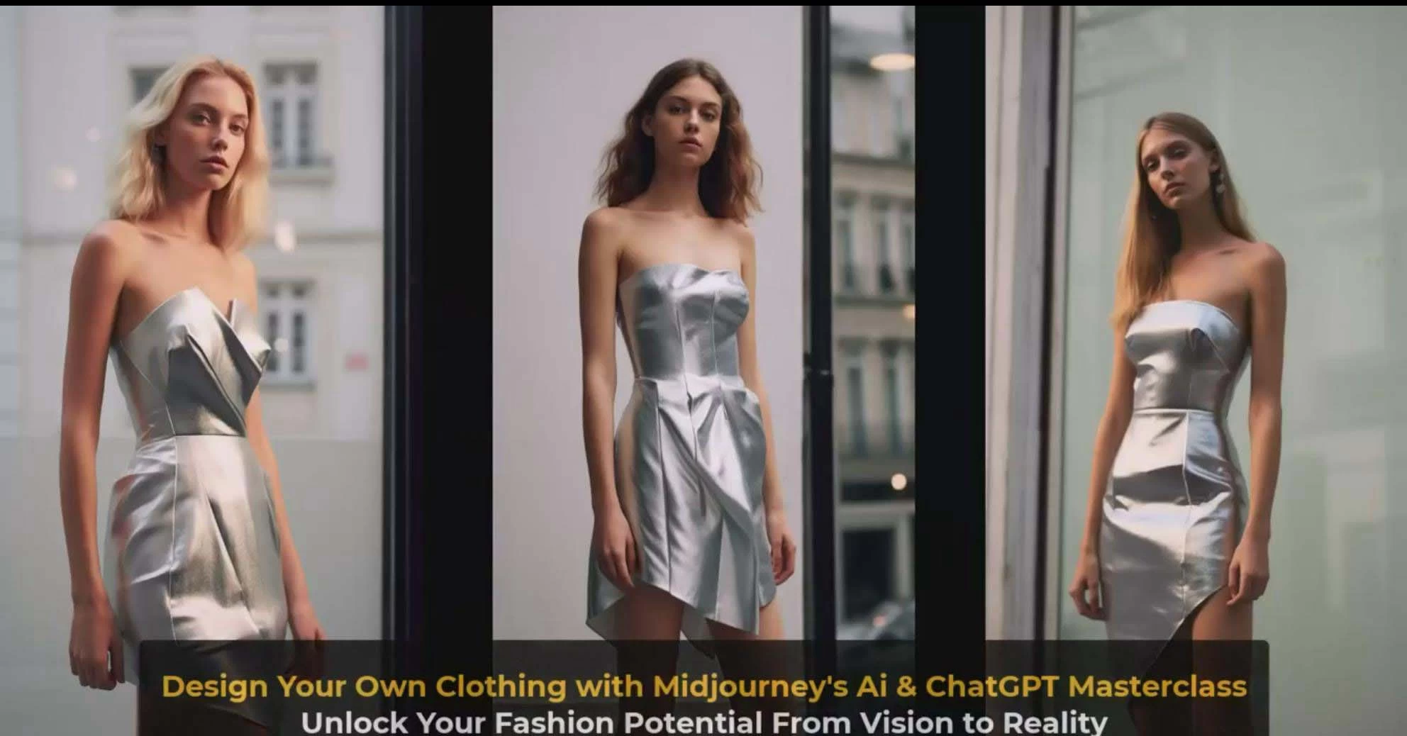 利用 Midjourney AI 人工智能设计自己的服装 AI 大师班，中英字幕（10 节课）