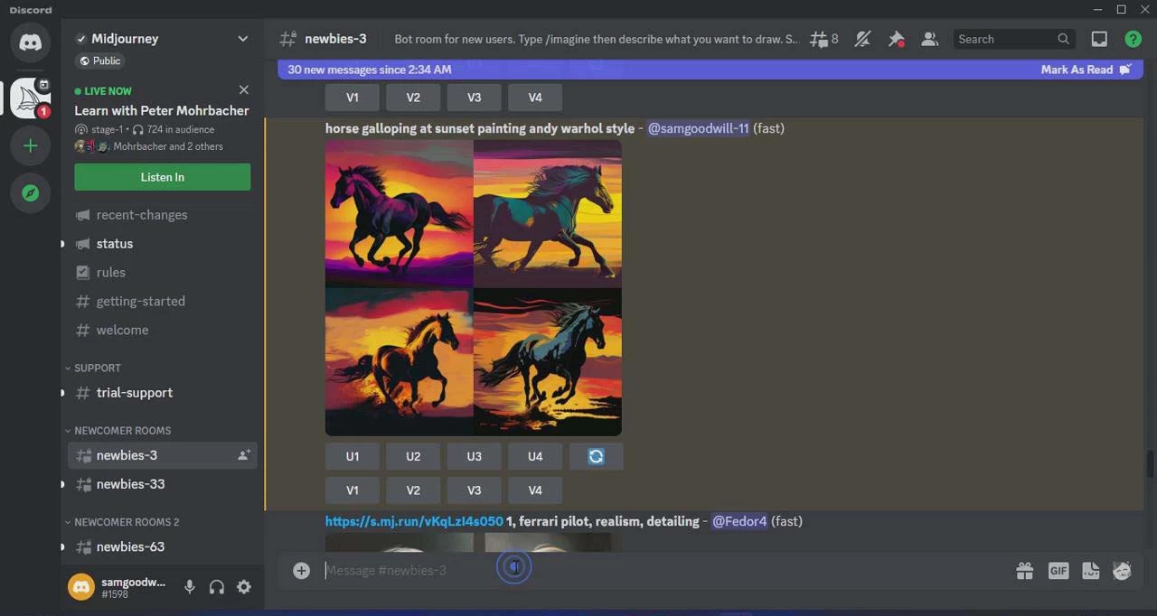 Midjourney AI 人工智能艺术图片从入门到高级创作教程，中英字幕（33节课）