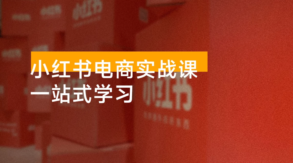 小红书电商实战课，从基础认知到赚钱模式，再到笔记制作与发布，一站式学习