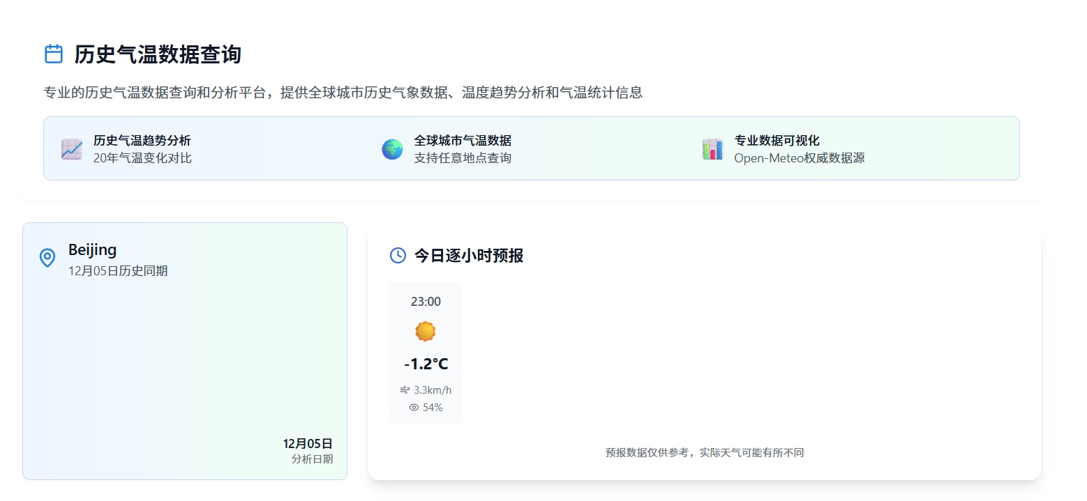 历史气温数据查询