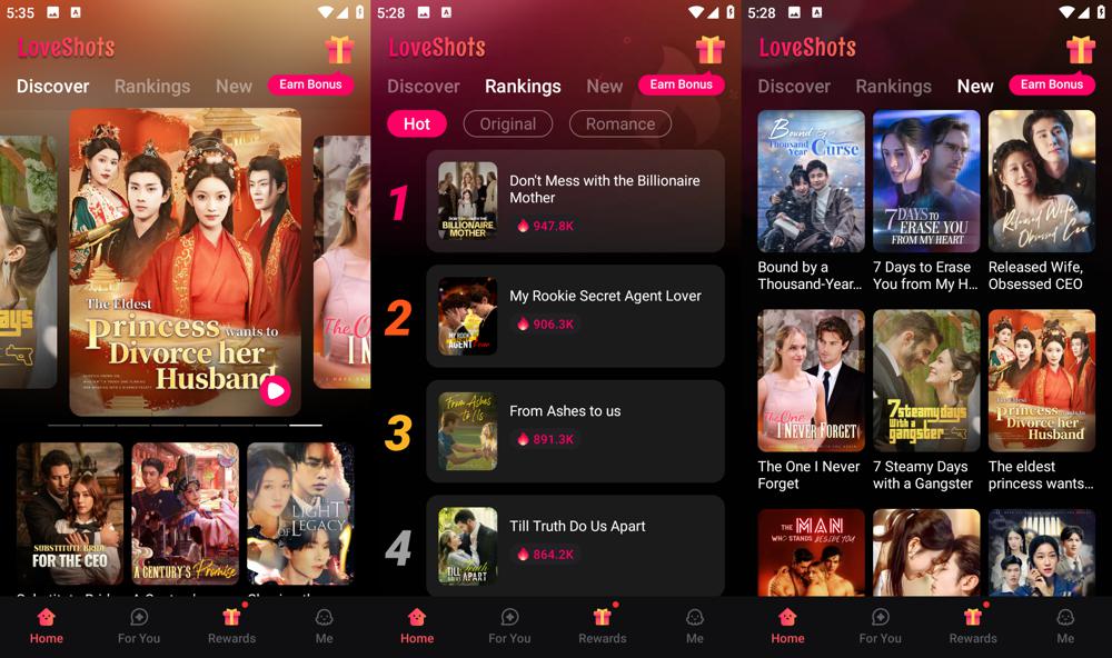 国外短剧 App LoveShots v2.48.0 解锁会员、解锁 HD 画质，解除截屏限制、精简体积