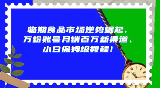 临期食品市场逆势崛起，万粉账号月销百万新渠道，小白保姆级教程！