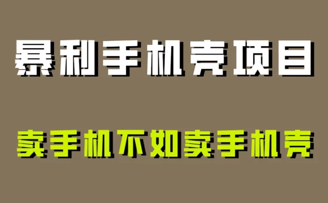 卖手机不如卖手机壳，暴利手机壳项目玩法拆解！
