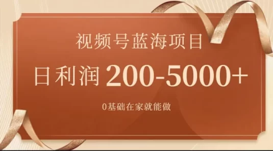 外边收费 699 视频号项目，最新玩法，简单好操作，一人可做，日四位数