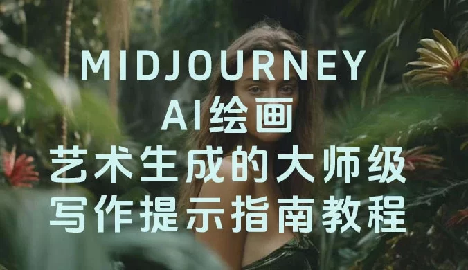 Midjourney AI 绘画艺术生成的大师级写作提示指南教程，中英字幕（8 节课）