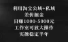 利用淘宝公域+私域差价掘金，日赚 1000-5000 元，工作室可放大操作，实操稳定半年