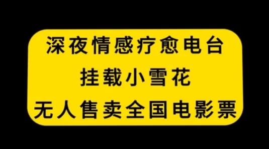 深夜情感疗愈电台，挂载小雪花，无人售卖全国电影票