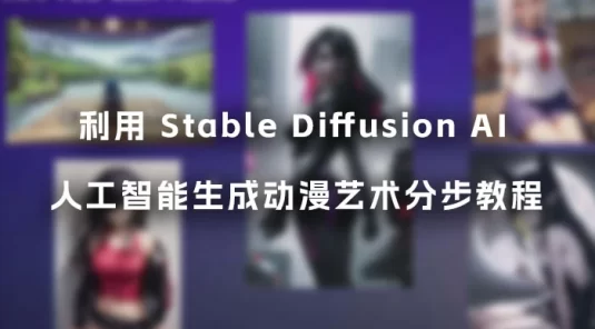 利用 Stable Diffusion AI 人工智能生成动漫艺术分步教程，中英字幕（14节课）