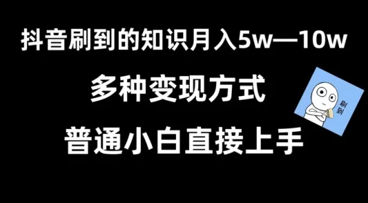 抖音刷到的知识,每天只需 2 小时,日入 2000+,暴力变现,普通小白直接上手