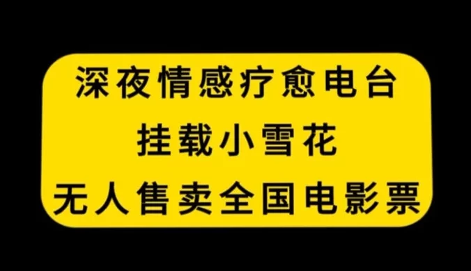 深夜情感疗愈电台,挂载小雪花,无人售卖全国电影票