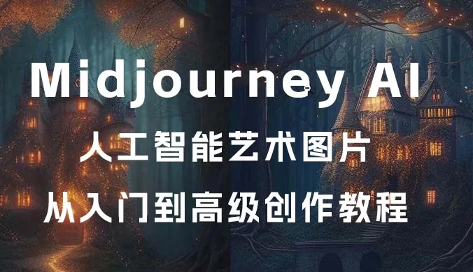Midjourney AI 人工智能艺术图片从入门到高级创作教程，中英字幕（33节课）