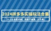 2024 拼多多实操玩法合集【0-1 全流程详解】照葫芦画瓢（9 节课）