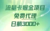 流量卡掘金，日躺赚 3000+，平台变现更暴力，多种推广途径，新手小白轻松落地