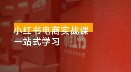 小红书电商实战课，从基础认知到赚钱模式，再到笔记制作与发布，一站式学习