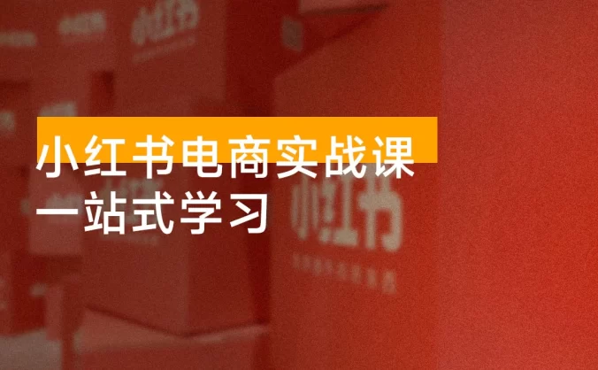小红书电商实战课，从基础认知到赚钱模式，再到笔记制作与发布，一站式学习