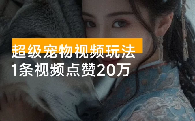 超级宠物视频玩法,1 条视频点赞 20 万