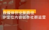 自媒体创业新路径：IP定位、内容创作与社群运营，一站式打造个人品牌