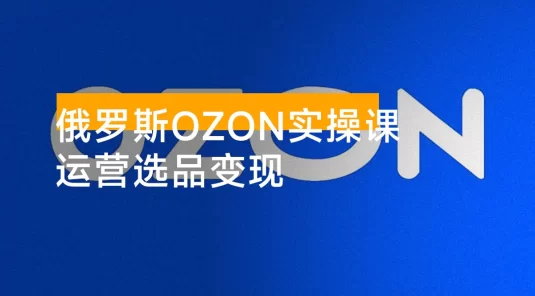 俄罗斯 OZON 本土店实操课，​OZON 本土店运营选品变现