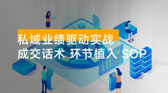 私域业绩驱动实战，成交话术、环节植入、每日SOP，聚焦增长，驱动营收持续突破