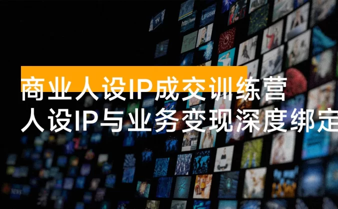 商业人设 IP 成交训练营:将人设 IP 与业务变现深度绑定,从流量到信任再到成交闭环